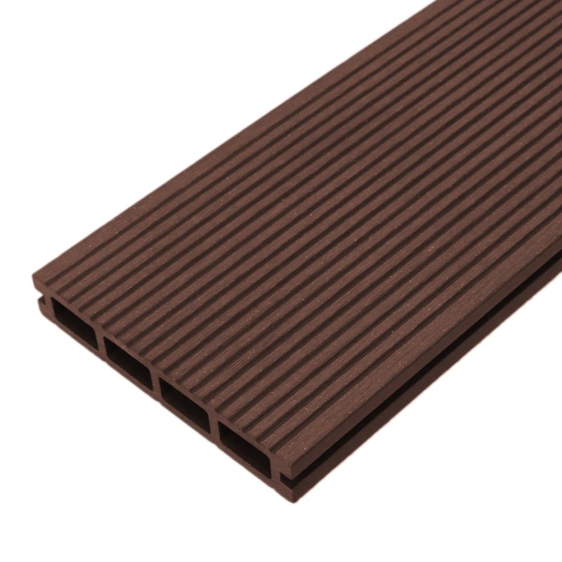 Jardí Composite Decking Boards / 7 Square Metres Conker Brown / Wood Effect WPC Pack Garden Outdoor Patios Terrace Hot Tub Tiles (incl. Fixing Screws, Clips & Edging Strips)