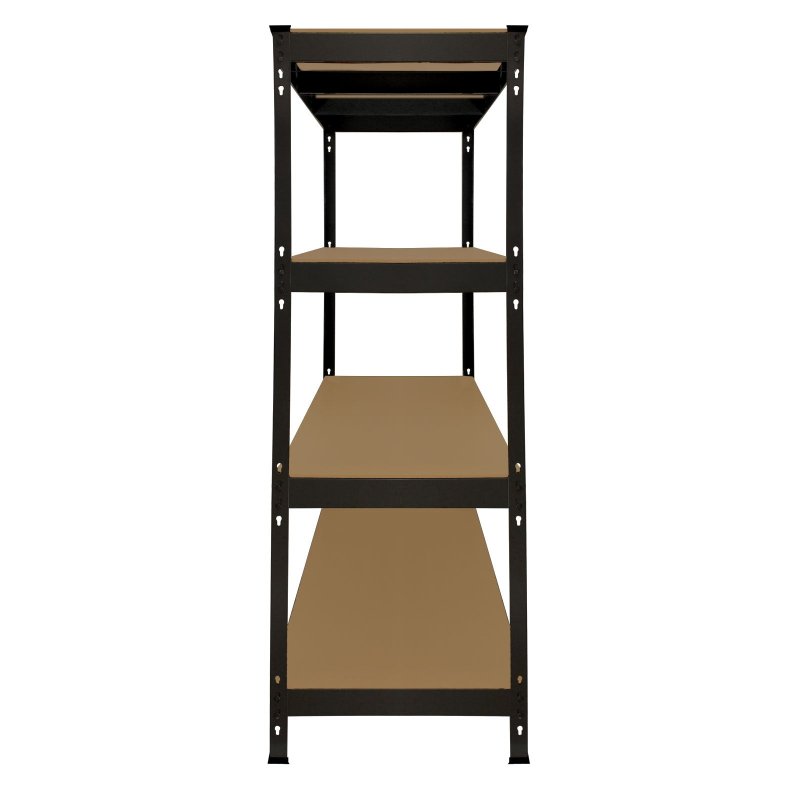 Monster Racking Q-Rax Heavy Duty Racking Garage Shelving, 360kg/shelf, 160cm x 60cm x 160cm, Black