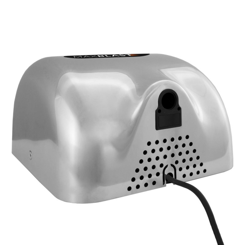 Maxblast Automatic Hand Dryer HEPA Filter High Speed Commercial Toilet Bathroom Energy Saving Electric 7 Second Dry Time Auto Cut Off Polished Stainless Steel Silver 72DB Wall Mounted FREE Fixing Kit
