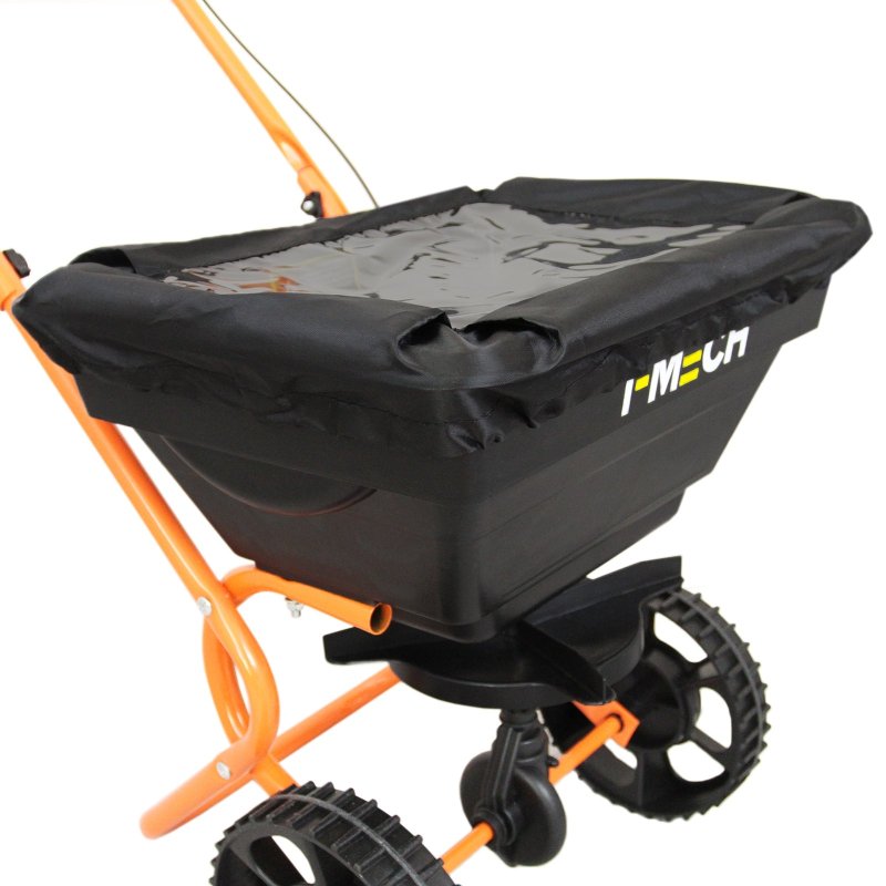 Rotary Spreader Seed Fertiliser Grass Gritter Rock Salt Lawn Garden Outdoor Sand Grit Winter Fertilizer Variable Flow 55lbs / 25kg