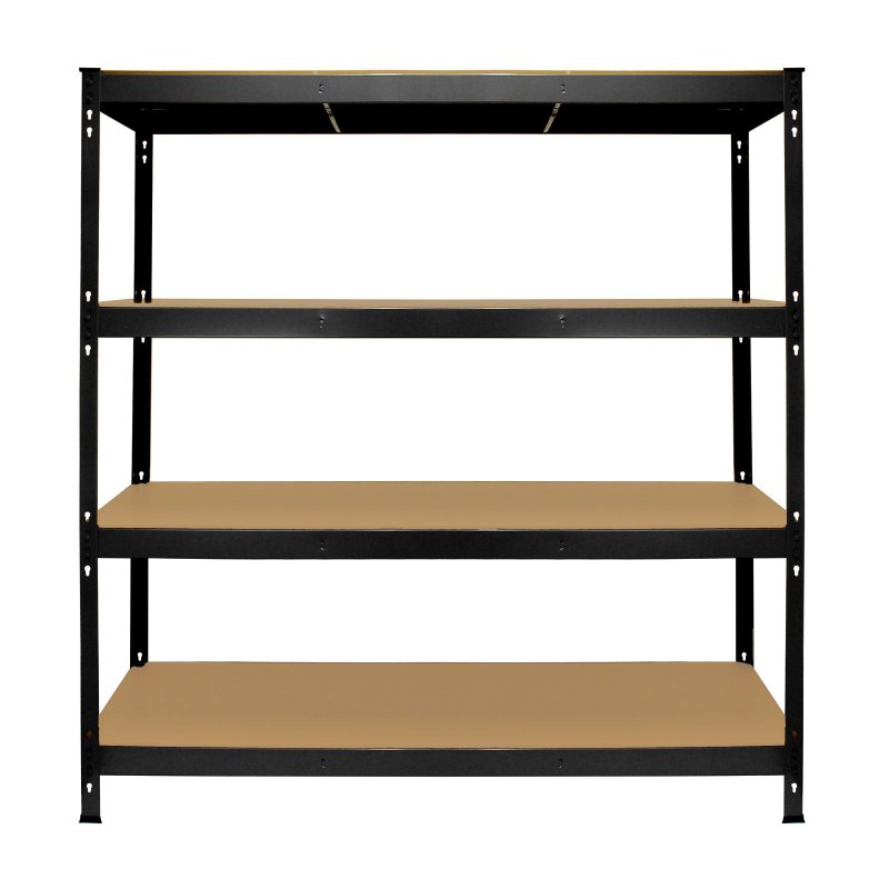 Monster Racking Q-Rax Heavy Duty Racking Garage Shelving, 360kg/shelf, 160cm x 60cm x 160cm, Black
