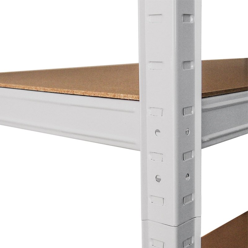 Monster Shop Garage Shelving Unit 5 Tier Racking Storage Warehouse Bays Industrial Heavy Duty Boltless Steel Shelves
