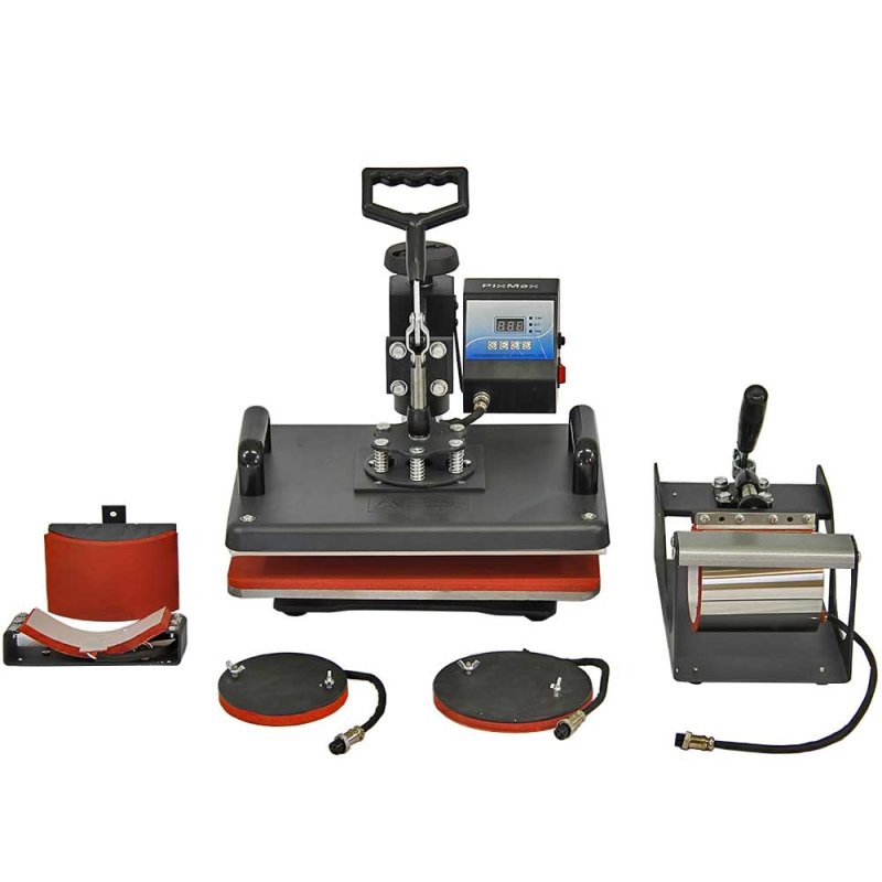 Vinyl Cutter Sublimation Printer 5 in 1 Heat Press T Shirt Transfer Digital Industrial Business Home Custom Design LED Plotter Machine Stand Cutting Printing | Weeding Pack