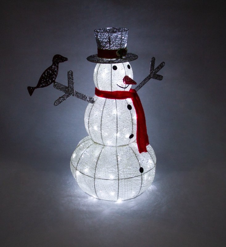 Illuminated Reindeer Deer Snowman LED Lighting Christmas Decoration Cool White Decoration Timer Advent Christmas Lighting Timer Outdoor Garden Decoration White