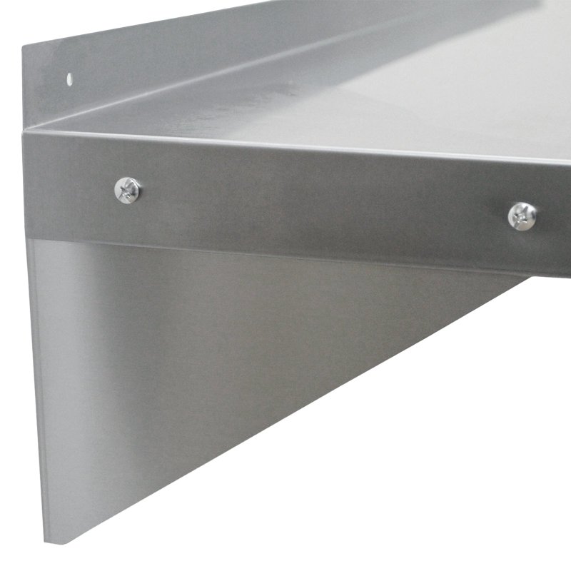 KuKoo Commercial Catering Corrosion Resistant x 2 Stainless Steel Kitchen Wall Shelf & Free Microfiber Cloths 1400mm x 300mm