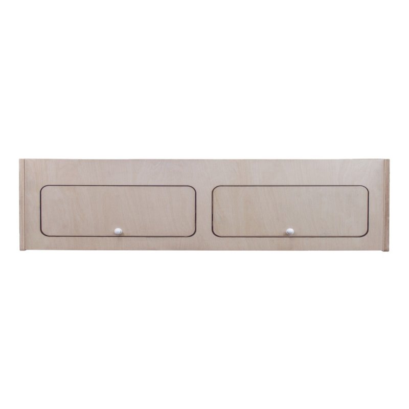 Campervan Overhead Cabinet 2 Door Top Locker Central Divider Camper Van Furniture Storage Lightweight Solid Birch Plywood Unpainted Soft Close Hinges Push Button Locks Pre Drilled Holes Fixing Kit