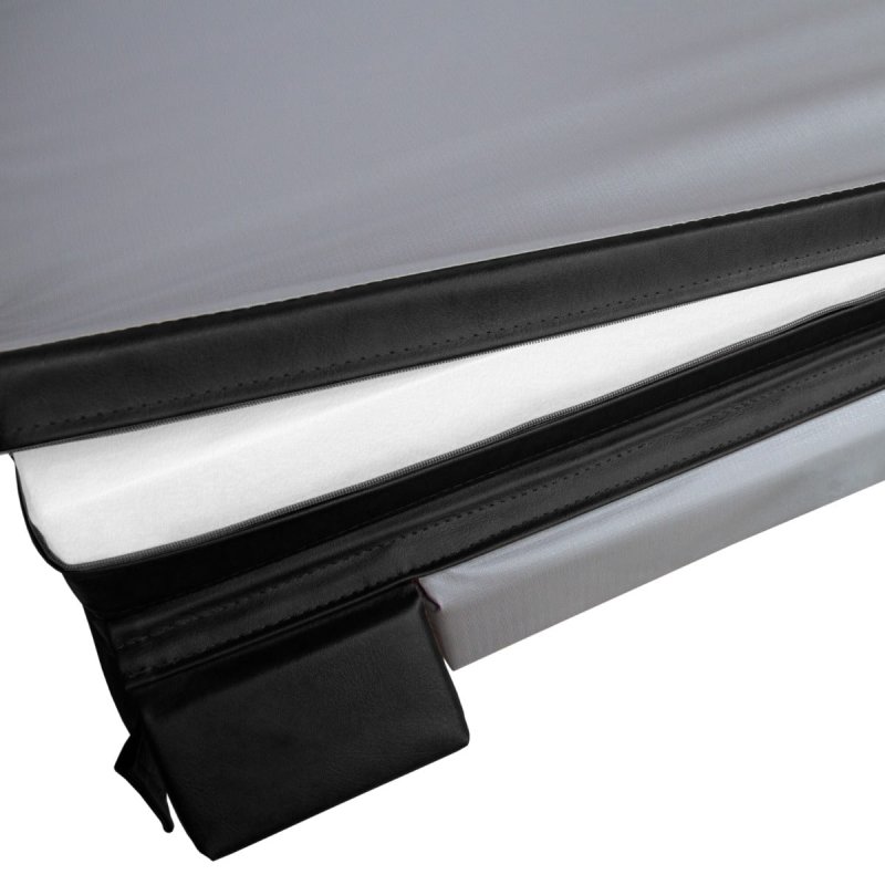 Hot Tub Cover Spa Lid Square Hard Top Weatherproof PVC Leather Insulated EPS Foam 25KG/m3 Density Galvanized C-Channel UV Mildew Flame Resistant 4 x Lock Down Straps With Keys 6 x Lifting Handles