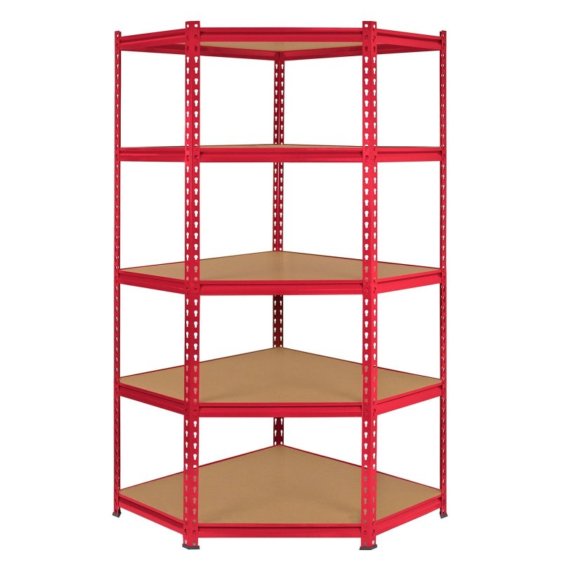 1 x Z-Rax Corner Garage Racking Unit & 2 x Single Racking Storage Units / 5 Steel & MDF Shelves / 3975kg capacity / 4925kg per shelf / Free Rubber Mallet