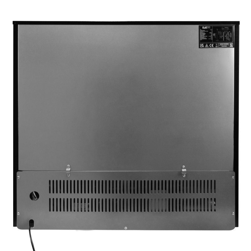 Back Bar Fridge Cooler 208L Capacity Commercial Hinged Double Door Under Counter Black Chiller Self Closing 112 x 500ml Bottles Beer Wine 4 Adjustable Shelves Colour Changing LED Light 7 Colours