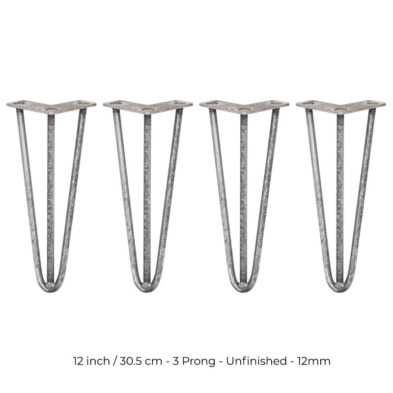 4 x Hairpin Legs / Hair Pin Legs Set SkiSki Legs Furniture Desk Bench Chair Table 12
