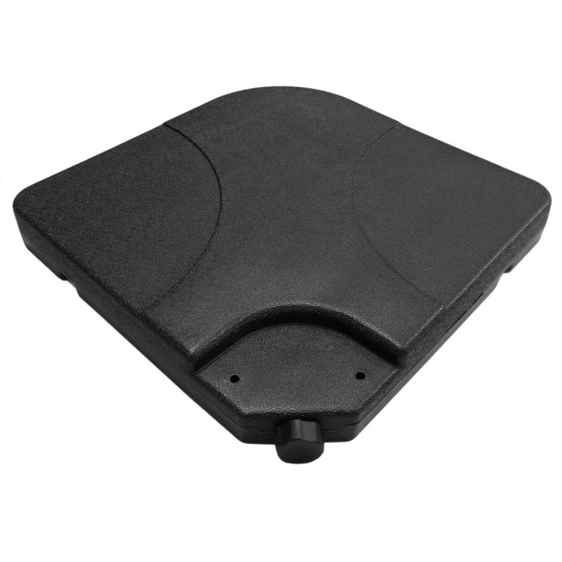 Monster Shop Dark Grey Cantilever Parasol Base Garden Patio Outdoor Umbrella Weight Stand Sand Water Filled Garden Furniture 105cm x 105cm x 7cm