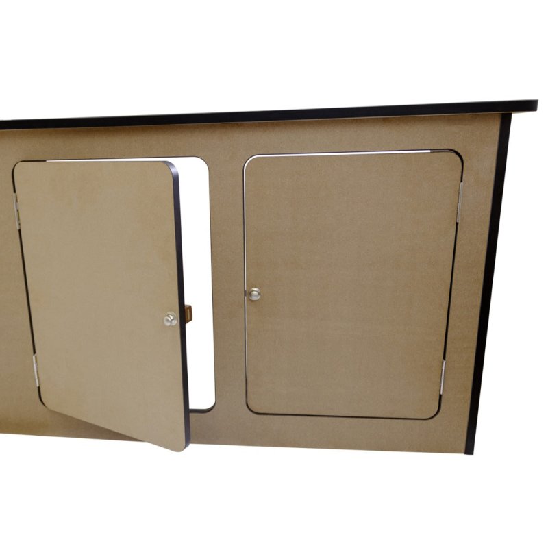 Camper Van Kitchen Furniture Motorhome Unit Pod for VW T4 LHD Transporter Built in Campervan Caravan MDF Storage Cupboards Wardrobe with 4 Space Wine Rack & Aluminium Rail Pre-Drilled Fixing Holes