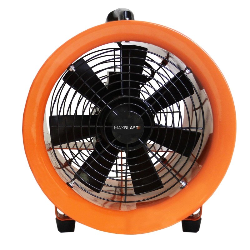 Dust Extractor Ventilation Fan 250mm Portable 6m Duct Hose Workshop Fume Air Blower Industrial PVC Ducting Ventilator