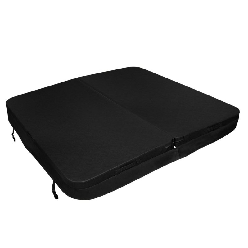 Hot Tub Cover Spa Lid Square Hard Top Weatherproof PVC Leather Insulated EPS Foam 25KG/m3 Density Galvanized C-Channel UV Mildew Flame Resistant 4 x Lock Down Straps With Keys 6 x Lifting Handles
