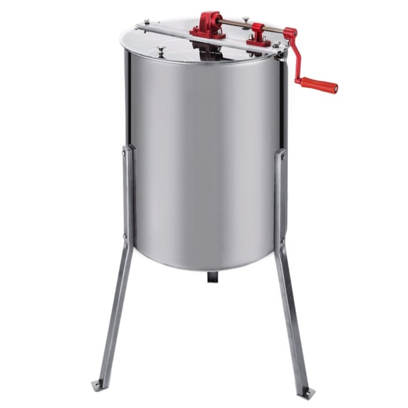 Manual Honey Extractor Separator 4 Frames Stainless Steel Barrel Beehives Honeycomb Spinner Crank Tool With Stand Beekeeping Extractor Equipment