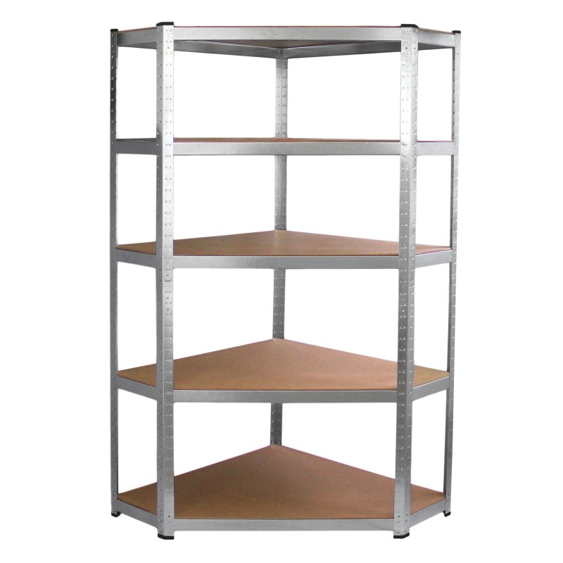 2 x 90cm Heavy Duty Racking & 1 x Corner Unit / Garage Galvanised Steel Shelving