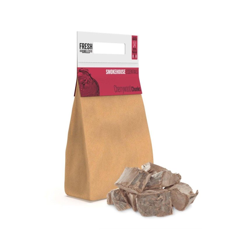 Wood Chunks BBQ Grill Wood Fired Pizza Oven Kamado Smokers Cherrywood 9kg