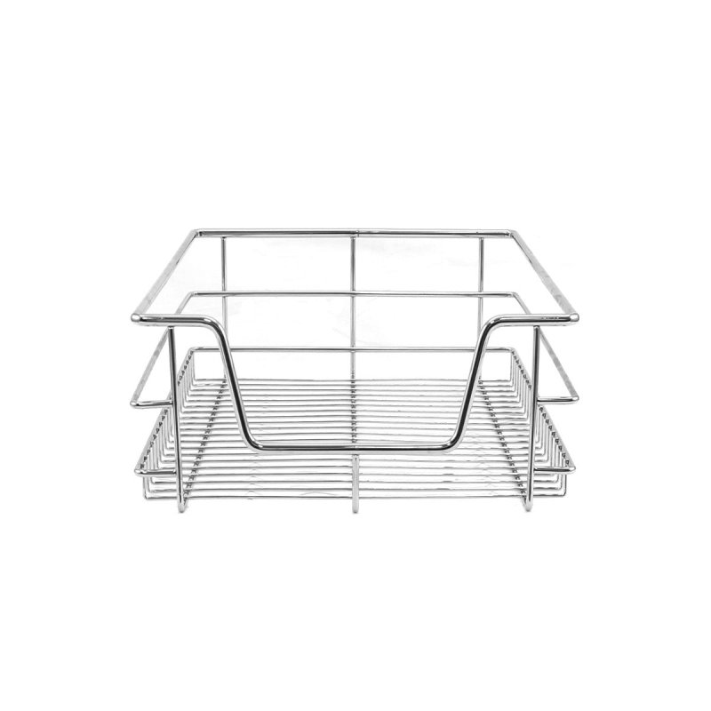 KuKoo 6 x Kitchen Pull Out Soft Close Baskets, 400mm Wide Cabinet, Slide Out Wire Storage Drawers