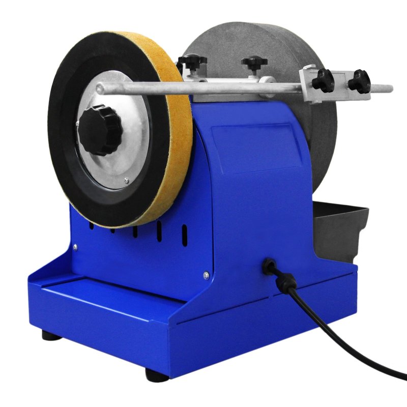 T-Mech Wet Sharpener 200W Flat Oil Stone Metal Polish Leather Stropping Wheel Grinding Jig Tool Sharpen Angle Guide