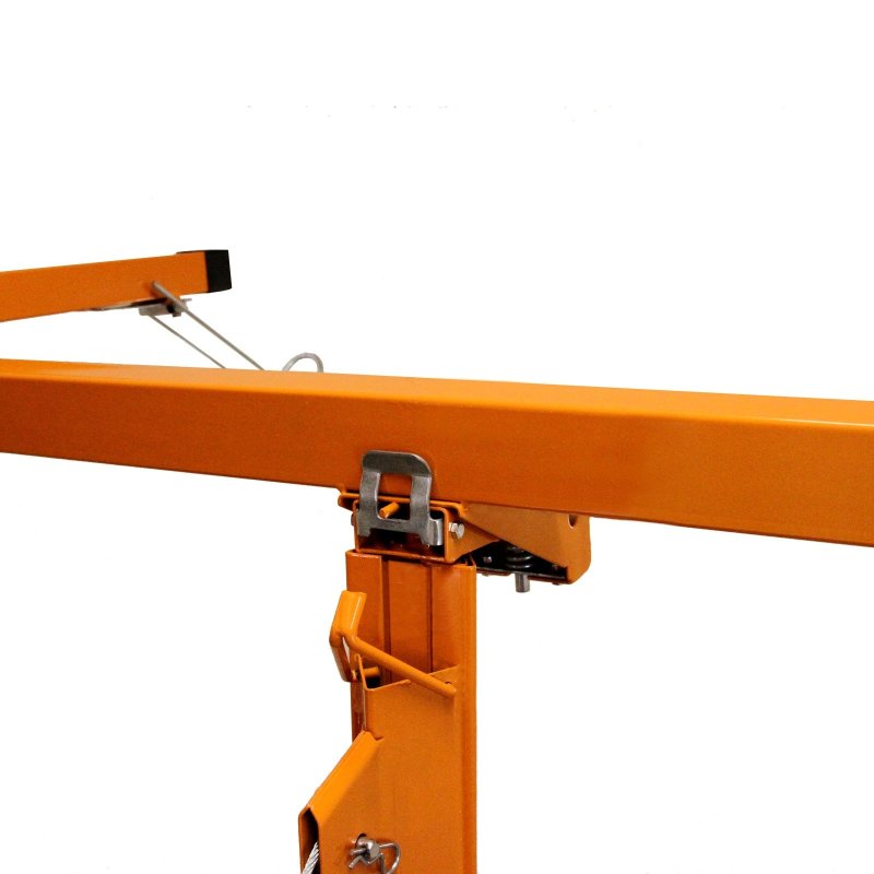 Drywall Hoist Plaster-Board Lifter Panel Jack Tool 11ft Reach 68kg Lifting Capacity 10cm Caster Wheels Foldable Mobile Lockable Heavy Duty Commercial DIY T-Mech