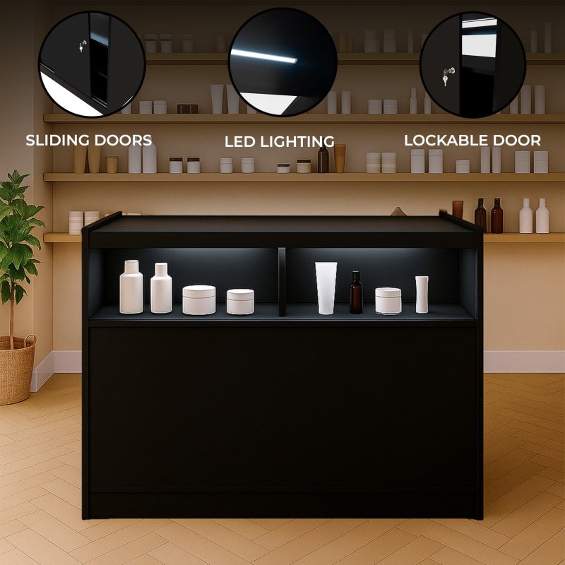LED Retail Shop Counter B1200 - Black