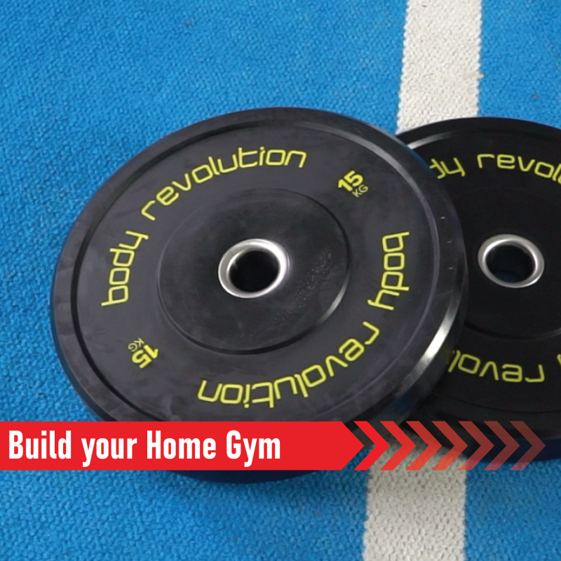 Olympic Bumper Plates Black 60kg set (2 x 5kg) + (2 x 10kg) + (2 x 15kg)