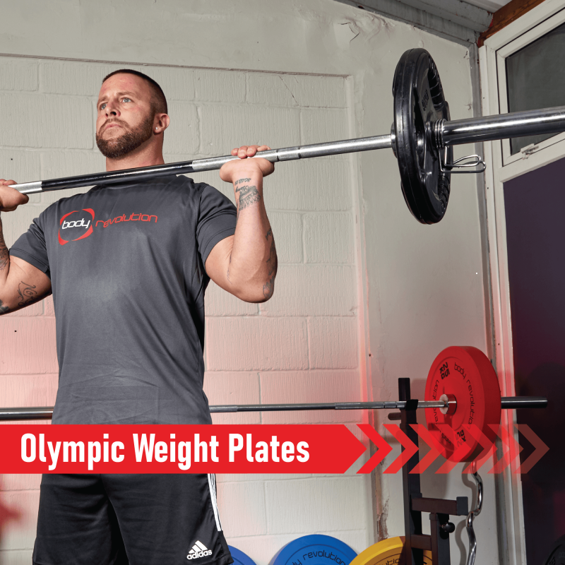 Olympic Tri-Grip Rubber Weight Plates Black Pairs Sets 25kg SET 2.5kg PAIR 10kg PAIR