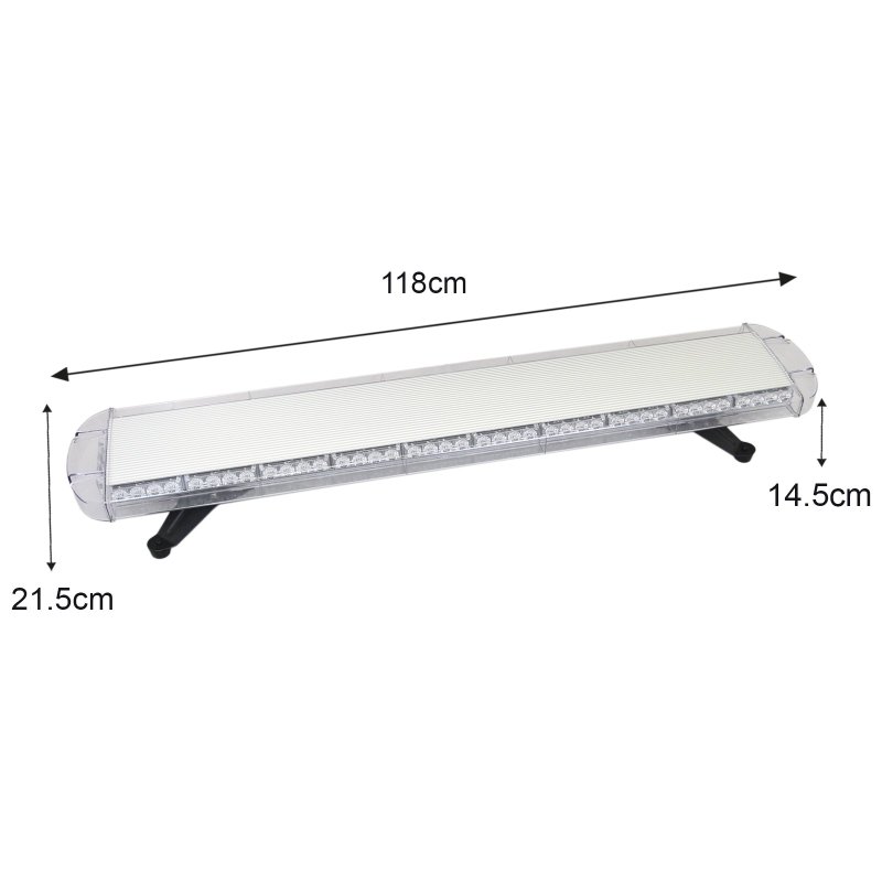1200mm Amber Recovery Light Bar LED Safety Hazard Beacon Lightbar Strobe Car Van Warning Flashing Emergency Waterproof Magnetic Truck Motorway Maintenance Breakdown Vehicles