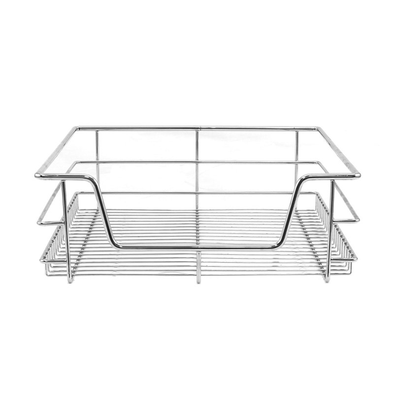 KuKoo 2 x Kitchen Pull Out Soft Close Baskets, 500mm Wide Cabinet, Slide Out Wire Storage Drawers