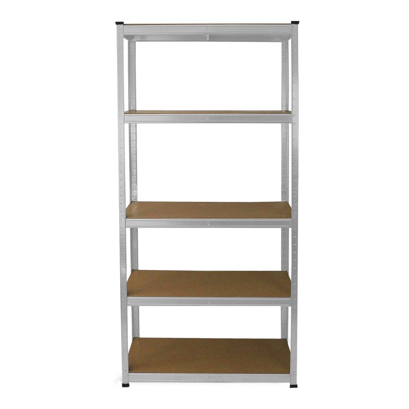 3 Garage Shelving Units 5 Tier Racking Storage Warehouse Bays Industrial Heavy Duty Boltless Galvanised Steel Shelves / FREE Rubber Mallet & Bay Connectors