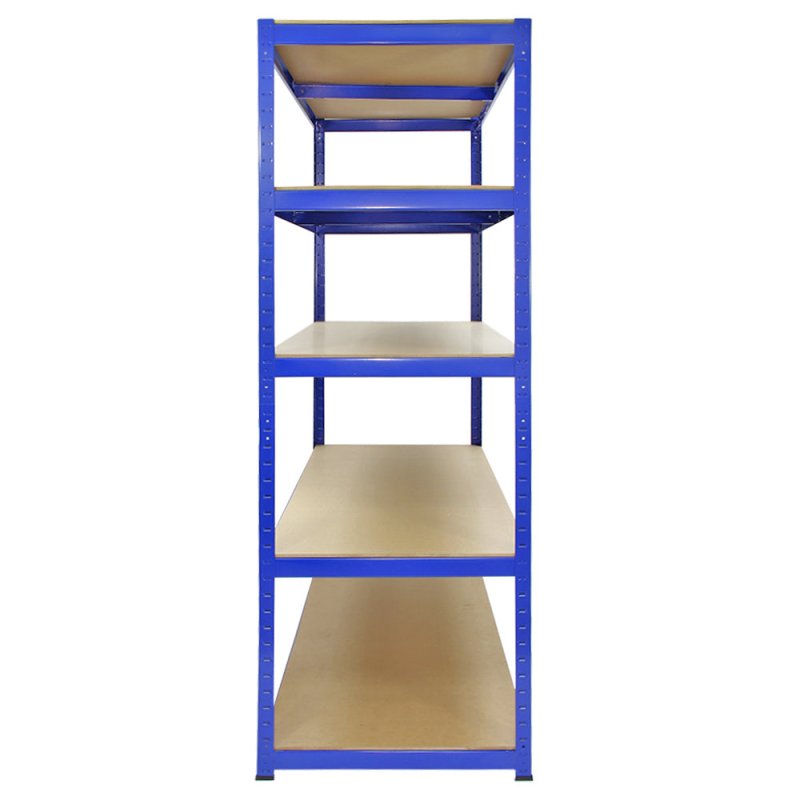 T-Rax Pack of 9 Garage Shelving Unit Extra Wide - 5 Tier Heavy Duty Rack for Storage Steel Utility Shelves | Metal & MDF Boltless Racking Assembly System | 280KG Per Shelf + FREE Rubber Mallet