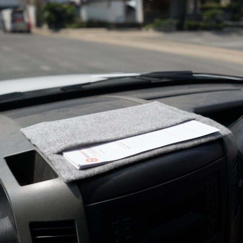 Fabric Storage Pouches 2 Pack 2 Sizes Silver Grey Car Motorhome Camper Van Matching Lining Tool Paperwork Document Pocket Organiser Holder Accessories Portable Fixed 100% Polypropylene 3mm Thick