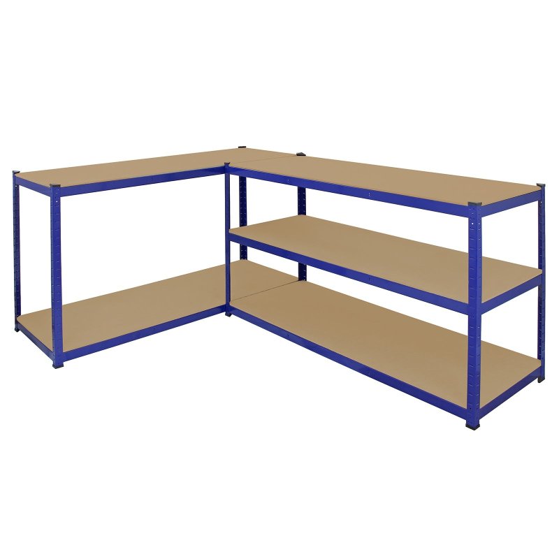 Garage Racking Shelving Unit / 5 Tier 1600mm Wide x 600mm Deep / Steel & MDF Shelves