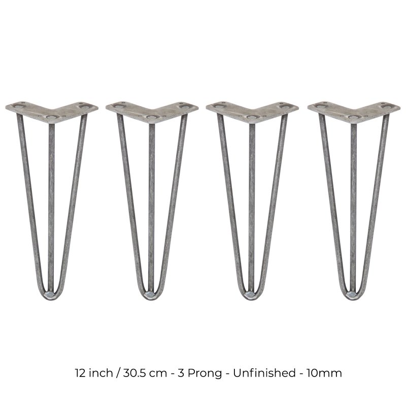 4 x Hairpin Legs / Hair Pin Legs Set SkiSki Legs Furniture Desk Bench Chair Table 12