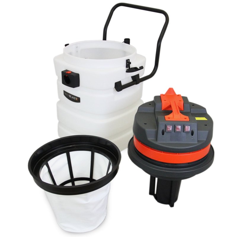 MAXBLAST Industrial Wet & Dry Vacuum Cleaner & Attachments, Powerful 3000W, 90 Litre, Stainess Steel