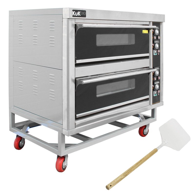 KuKoo Commercial Baking & Pizza Oven, Large Twin Deck Stone Base, Electric Single / Three Phase
