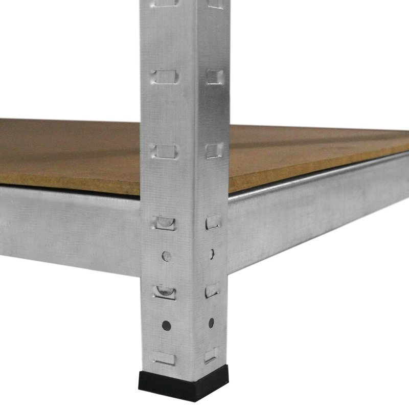 Galvanised Workbench Shelving Unit Rack Workshop Shed Heavy Duty Boltless Garage Galwix Steel Racking 900kg / Rubber Mallet