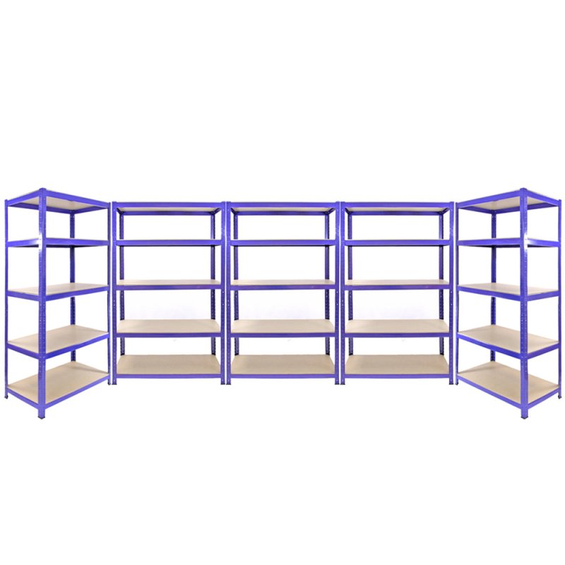 5 Monster Racking Q-Rax Garage Shelving Units Industrial Warehouse Storage, 200kg/shelf, 90cm/120cm