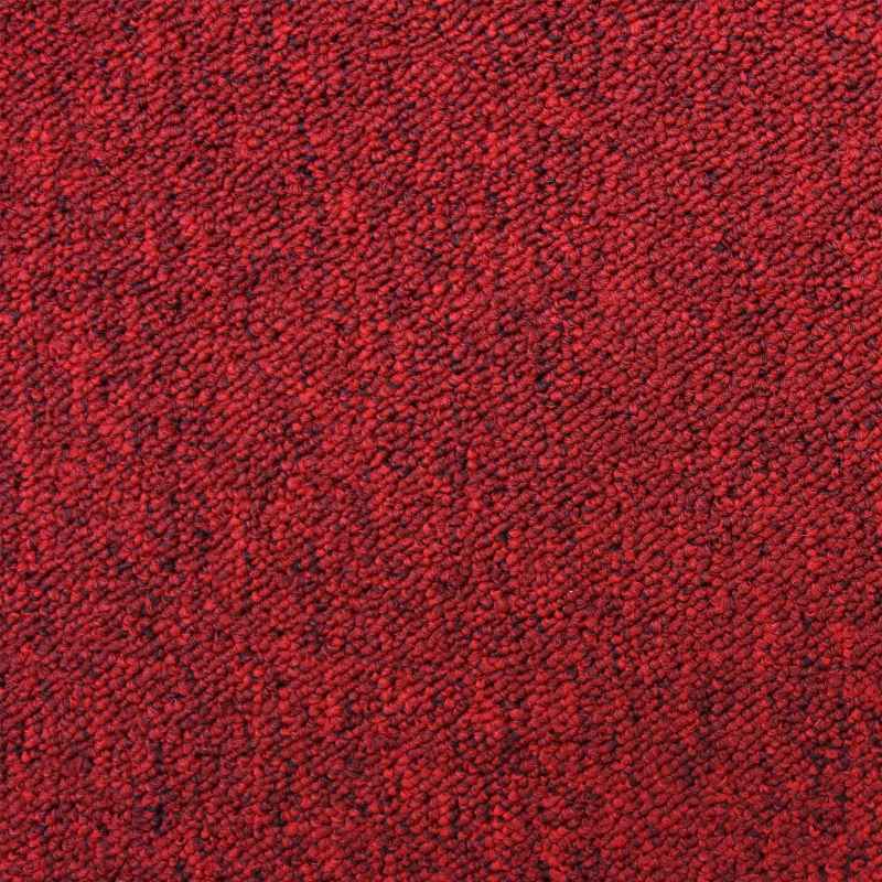 40 x Carpet Tiles Scarlet Red 10m2 Heavy Duty Commercial Retail Shop Office Home Domestic Premium Flooring Easy Installation 50cm x 50cm Square Anti Slip