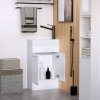 kleankin Under Sink Bathroom Vanity Unit Ceramic Basin Sink Cloakroom Storage Cabinet Home Furniture