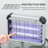 Outsunny Electric Fly Zapper, 20W Electric Fly Killer, Wall Hanging Bug Zapper Indoor & Outdoor Attracting Insect Mosquito Killer, Silver Tone