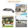 Outsunny Outdoor 3 in 1 Square Fire Pit Brazier with BBQ Grill, Metal Large Firepit with Lid, Log Grate, Poker for Backyard, Camping, Bonfire, Wood Burning Stove, 86 x 86 x 38cm, Black