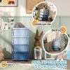 HOMCOM Kids Storage Units with 4 Drawers 4 Tier Chest Vertical Dresser Tower Toy Organiser for Nursery Playroom Kindergarten Blue