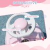 AIYAPLAY Ride On Car Foot To Floor Sliding Car Push Along Car with Air Horn, Anti-Over-Backwards Design, for Toddler from 18 to 36 Months - Pink