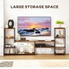 HOMCOM TV Unit for TVs up to 60 Inches, Industrial TV Stand with Storage Shelves, Entertainment Centre for Living Room, Bedroom