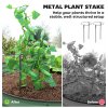 Outsunny Set of 2 Raised Beds for Garden, Outdoor Galvanised Planter Box with Plant Support Stakes, Rubber Strap Edging and Bottomless for Flower, Vegetable, 181 x 93 x 30 cm, Green