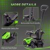 AIYAPLAY Licensed 2 in 1 Baby Ride on Push Car Toddler Push Along Car with Parent Handle Sliding Car with Horn Steering Wheel NO POWER for 1 - 3 Years, Green