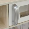 HOMCOM Kids Wooden Pretend Play Toy Kitchen Cooking Set Role Play Phone for Boys Girls White