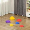 AIYAPLAY Balance Stepping Stones for Kids, 6-Piece Non-Slip Stackable River Stones, Obstacle Courses for Balance and Motor Skills, Indoor Outdoor Sensory Toy Gift for Ages 3-8 Years