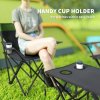 Outsunny 4 Piece Foldable Camping Table and Chairs Set, Portable Picnic Table with 3 Chairs, Cup Holders and Carrying Bag, Outdoor Lightweight Table Set for BBQ, Picnic, Parties, Olive Green